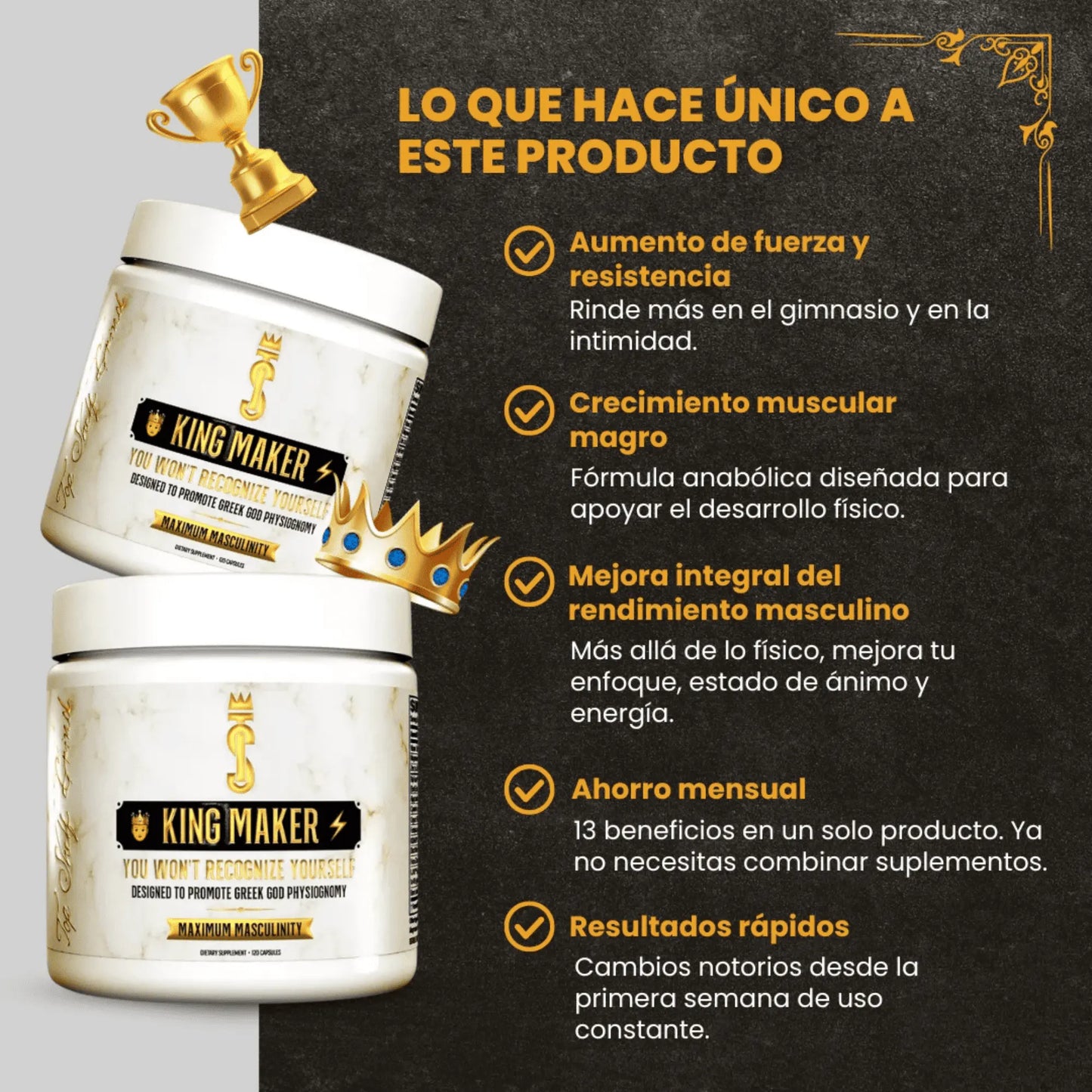 👑 King Maker® Suplemento 13 en 1 para Hombres