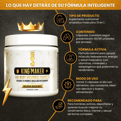 👑 King Maker® Suplemento 13 en 1 para Hombres